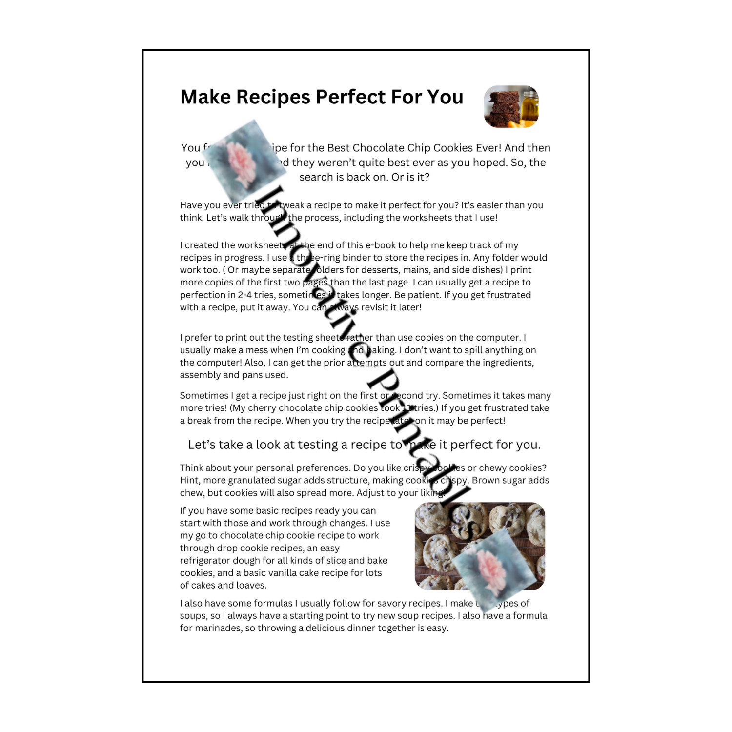 make a recipe perfect for you