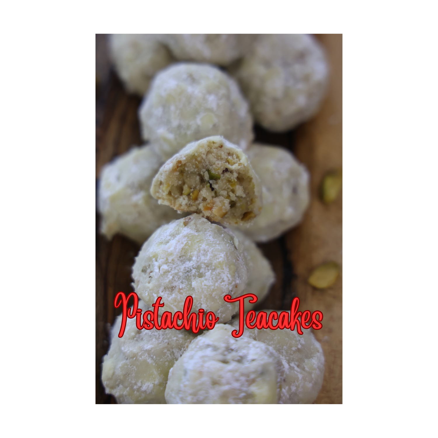 pistachio teacakes