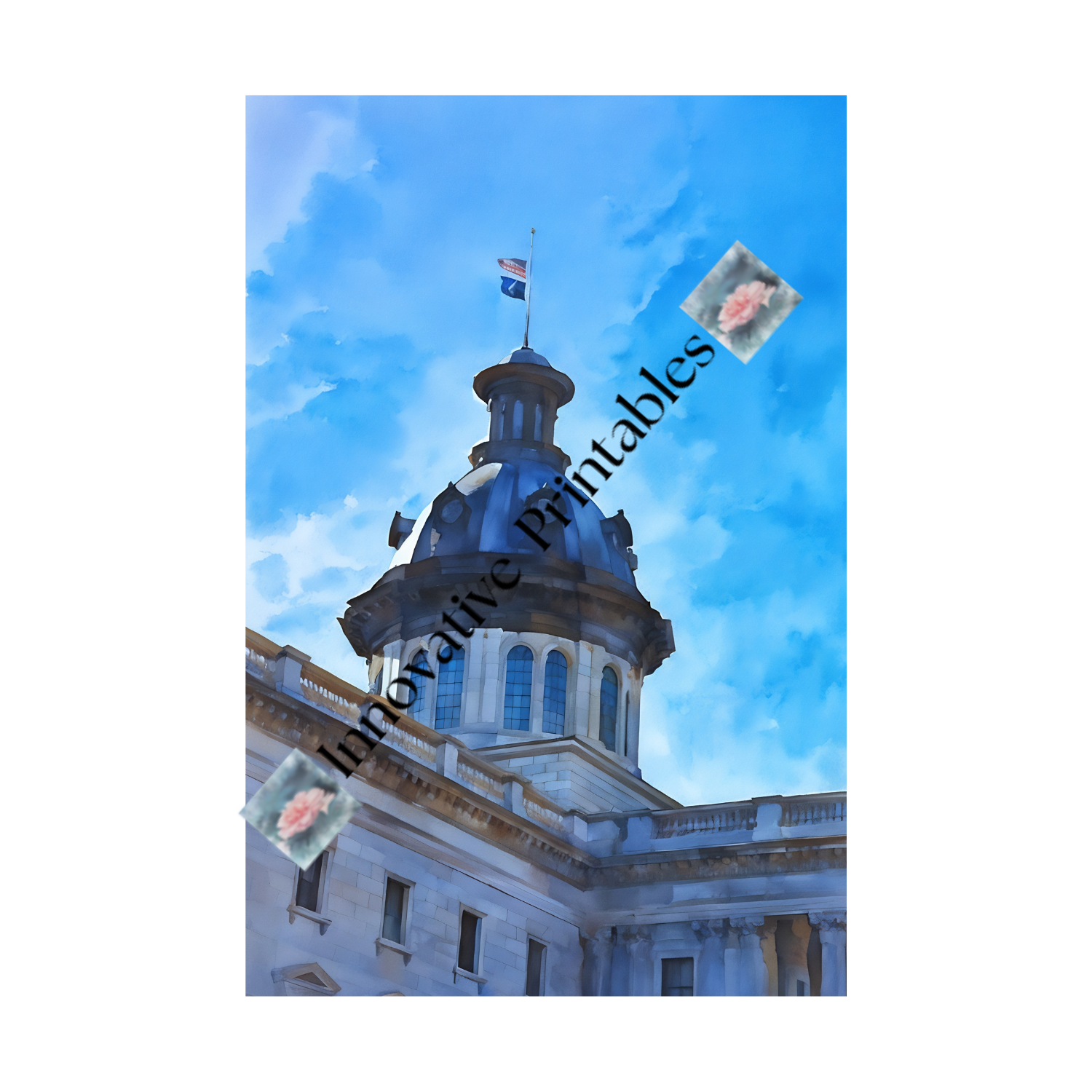 SC state house watercolor