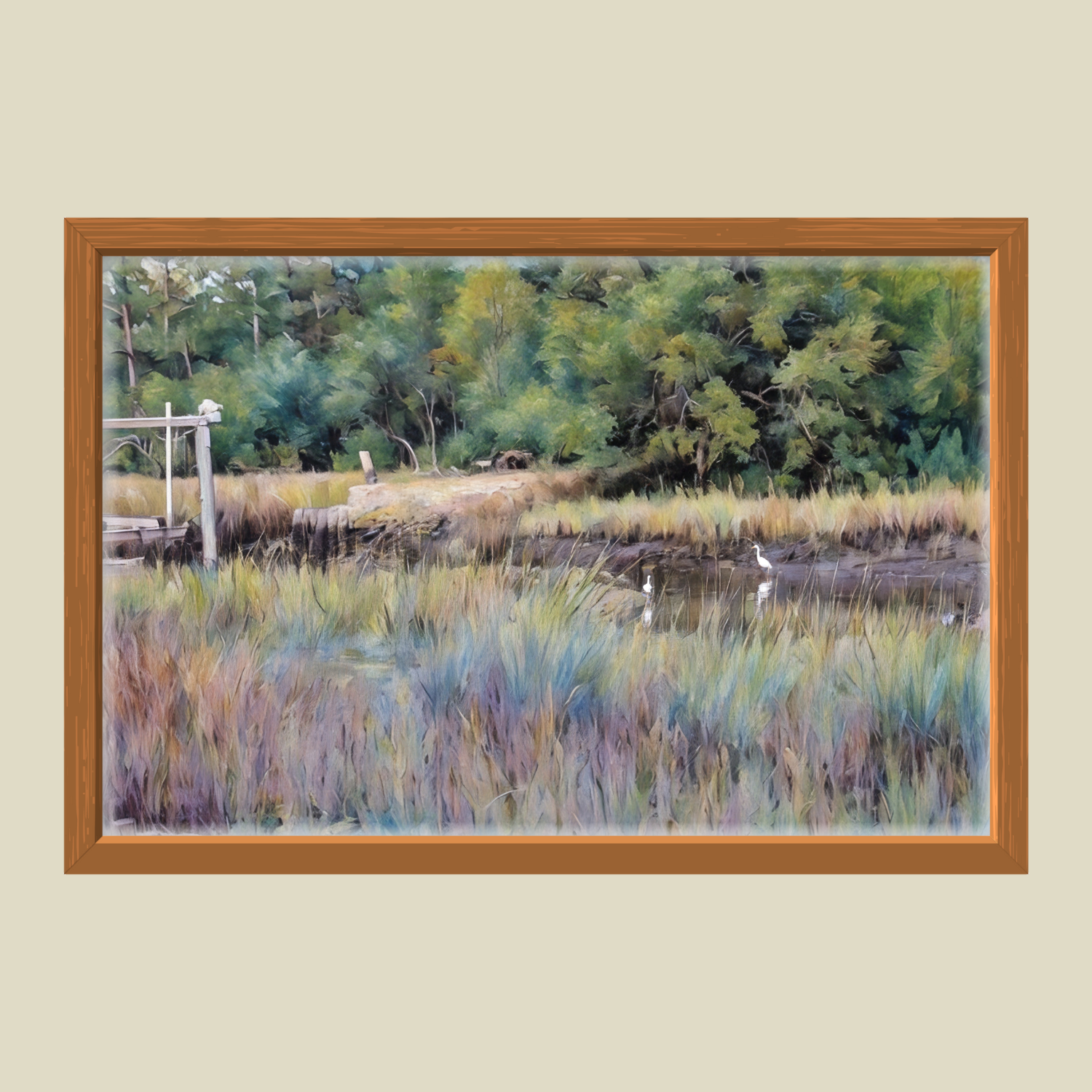 birds in the salt marsh