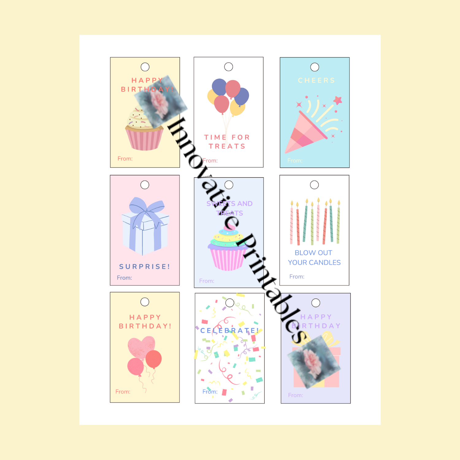 birthday gift tags