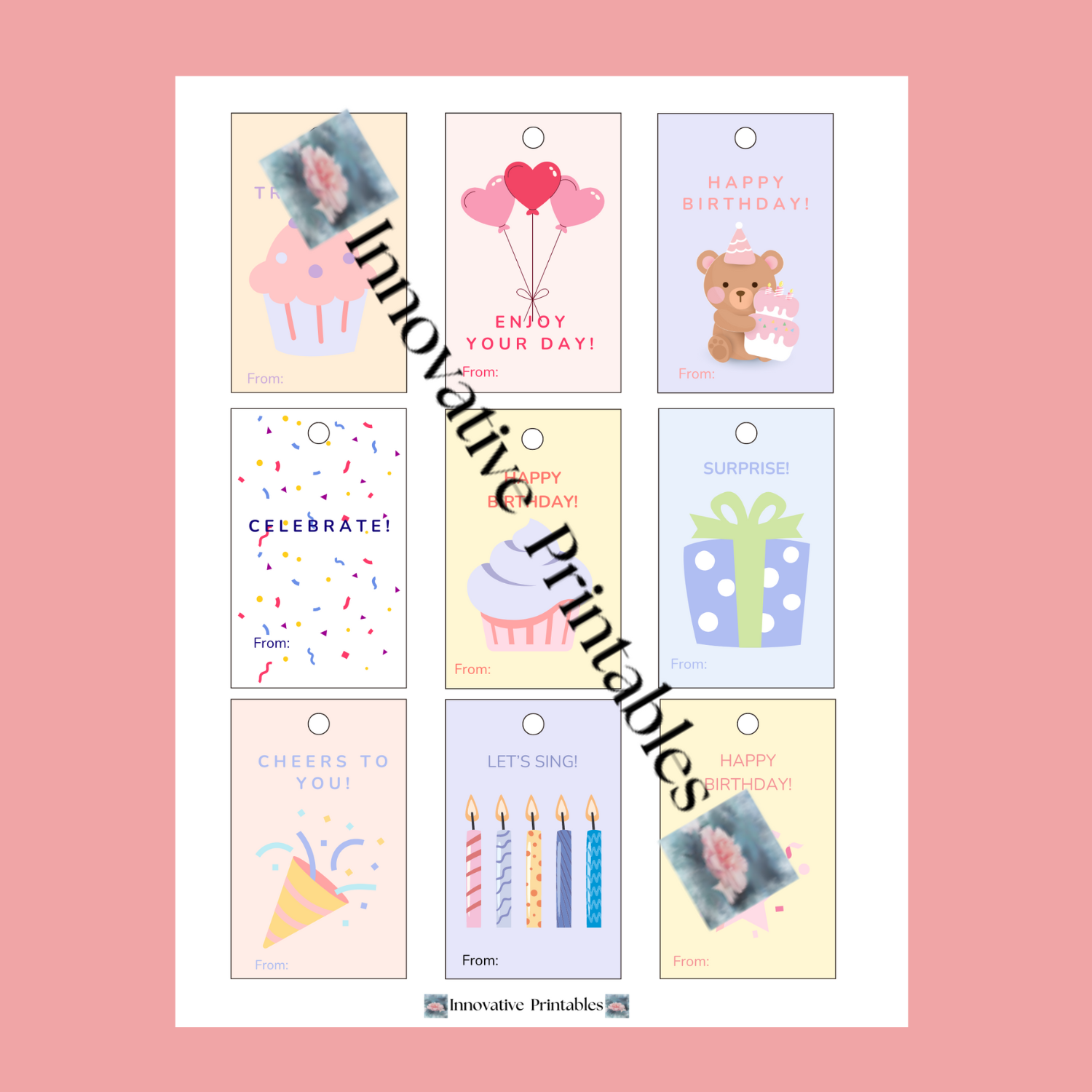 birthday gift tags