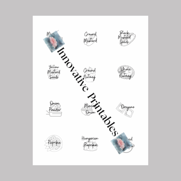 black dessert kitchen label set