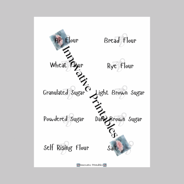 black homestyle pantry baking labels