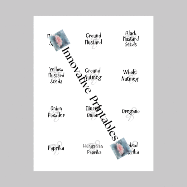 black homestyle spice jar labels