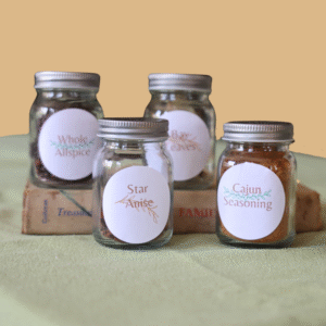 Printable Brown and Green Herb Spice Jar Labels