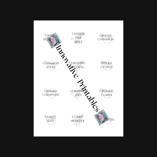 Printable Classic Black Kitchen Label Set - Image 3