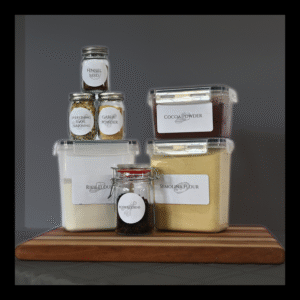 Printable Classic Black Kitchen Label Set