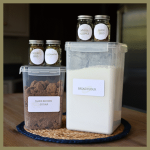 Printable Classic Sage and Yellow Kitchen Label Set