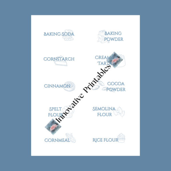 coastal blue pantry baking labels