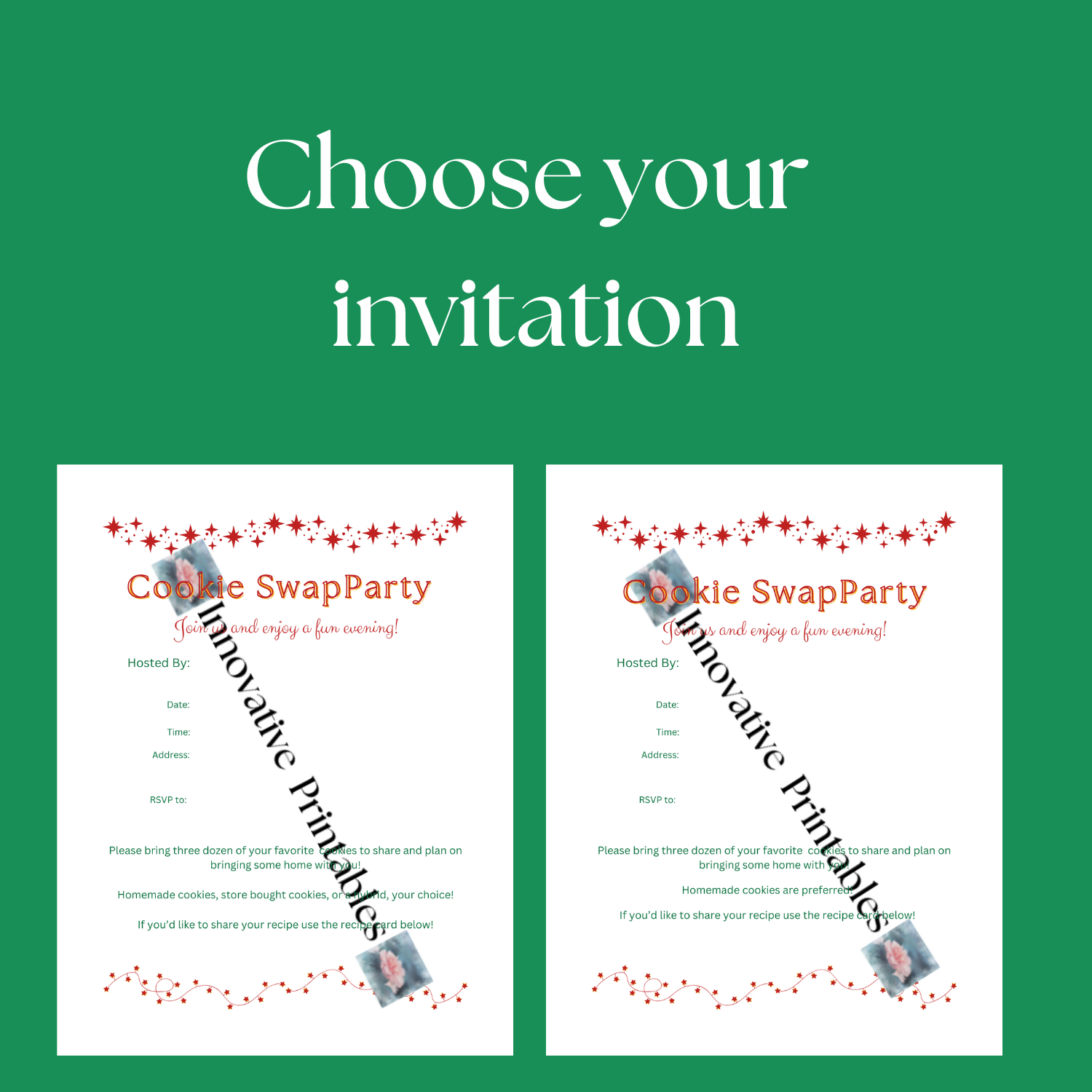 Cookie Swap Party Printable - Image 2