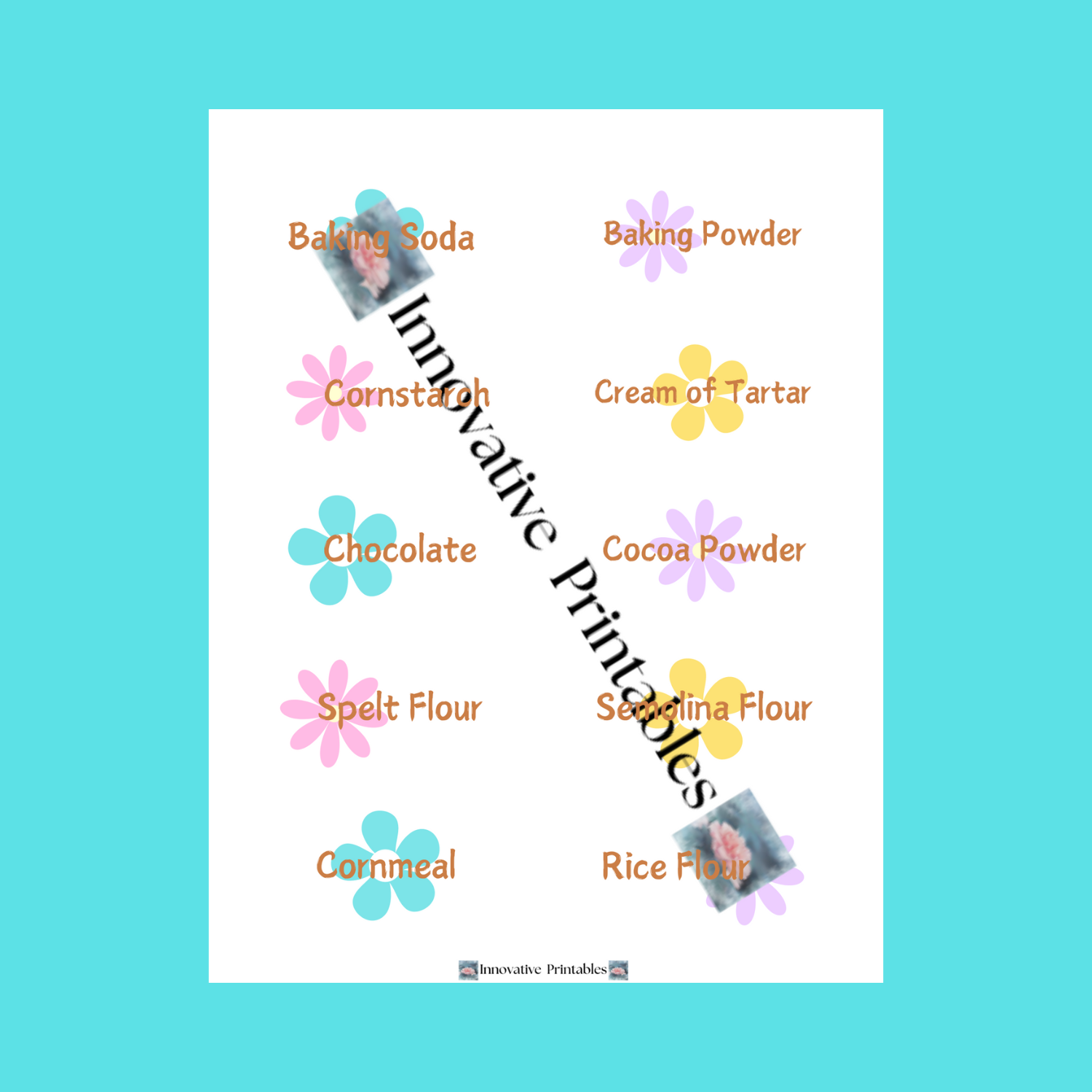 floral pastel pantry baking labels