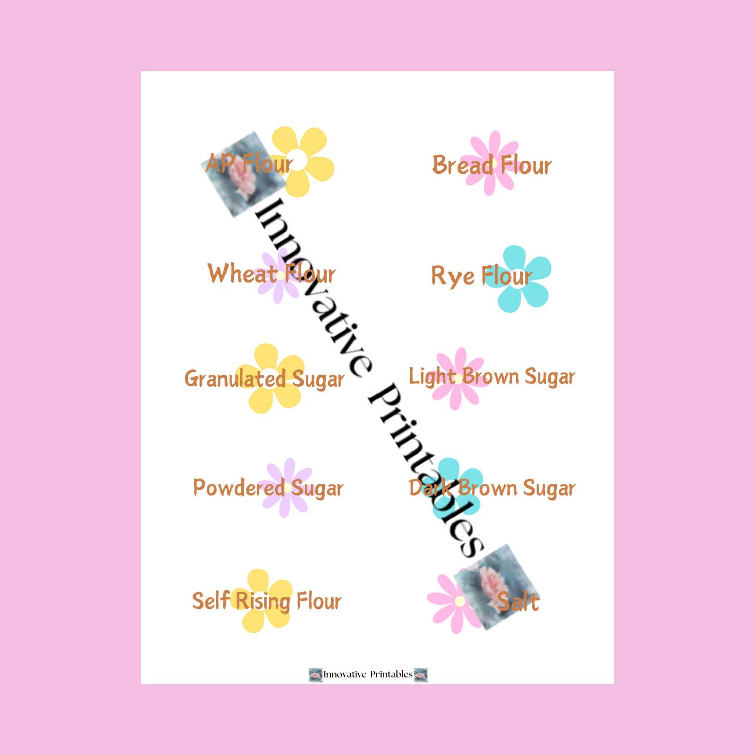 Printable Pastel Floral Pantry Labels - Image 4