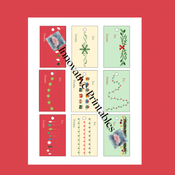 garland gift tags