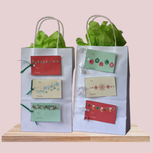garland gift tags