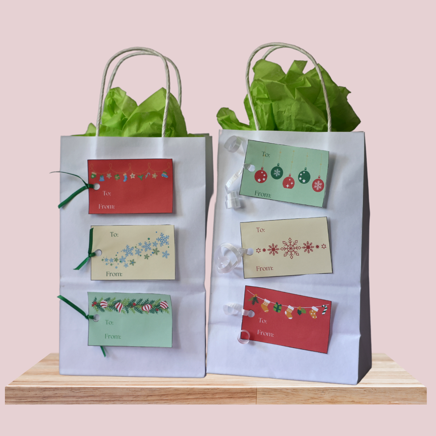 garland gift tags