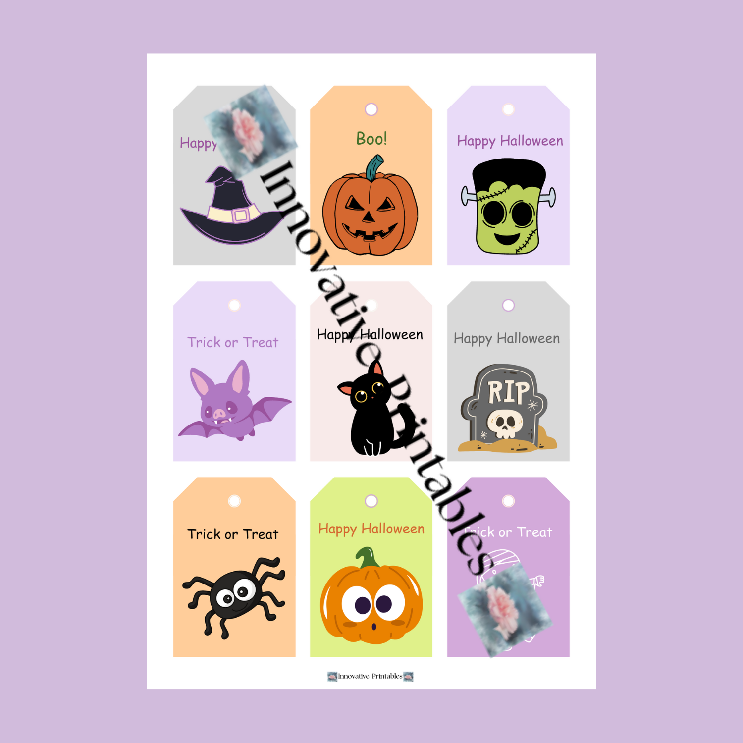 Halloween gift tags
