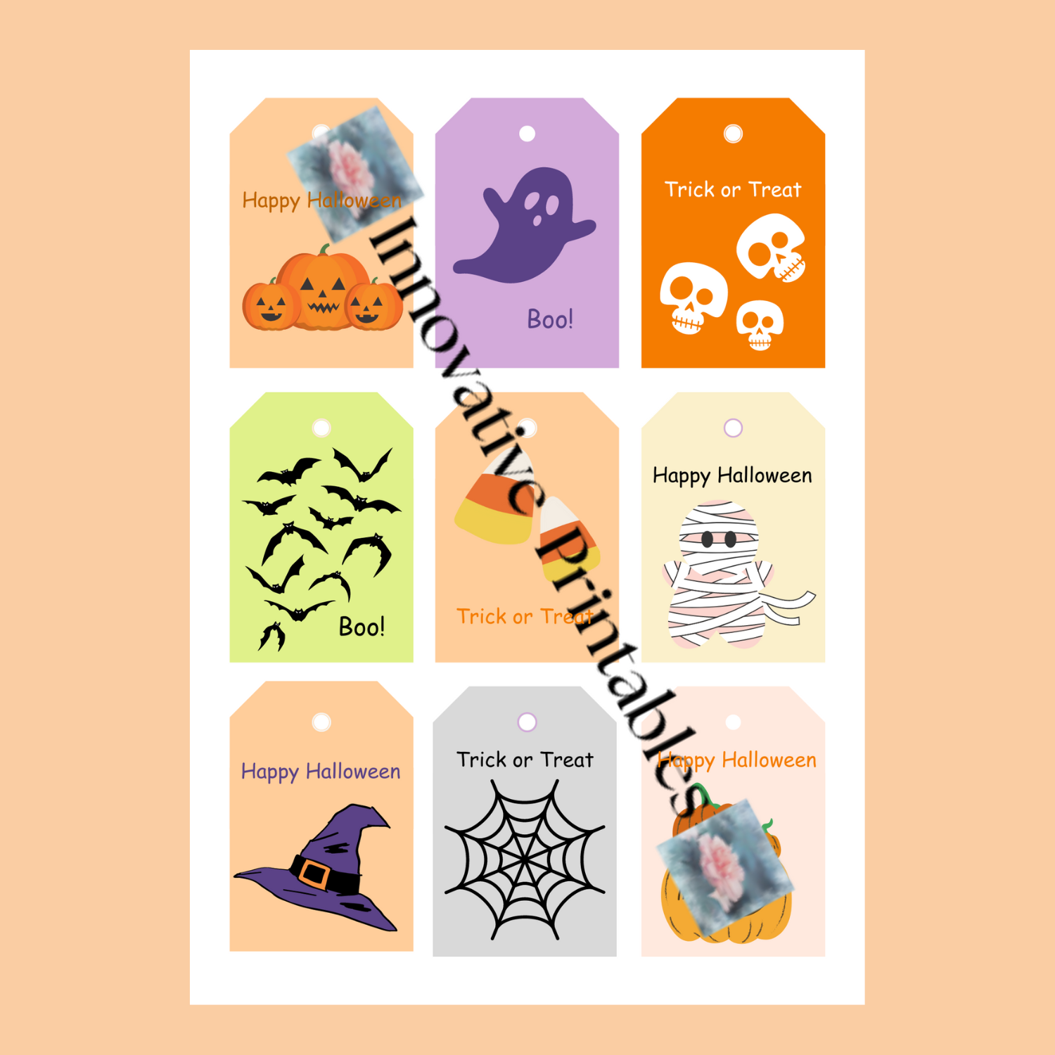 Halloween gift tags