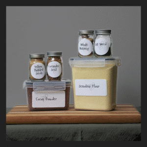 homestyle black kitchen label set