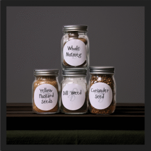 homestyle black spice jar labels