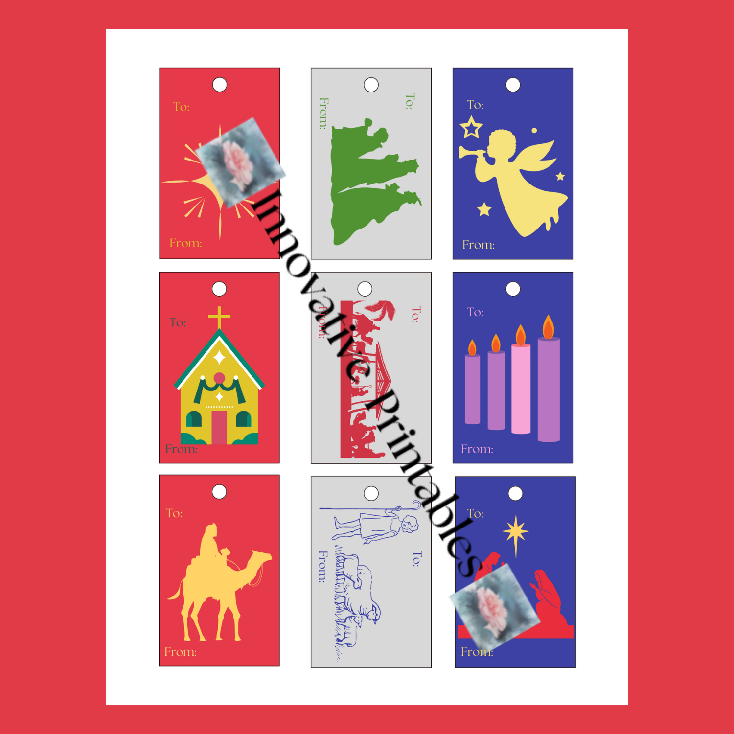 nativity gift tags