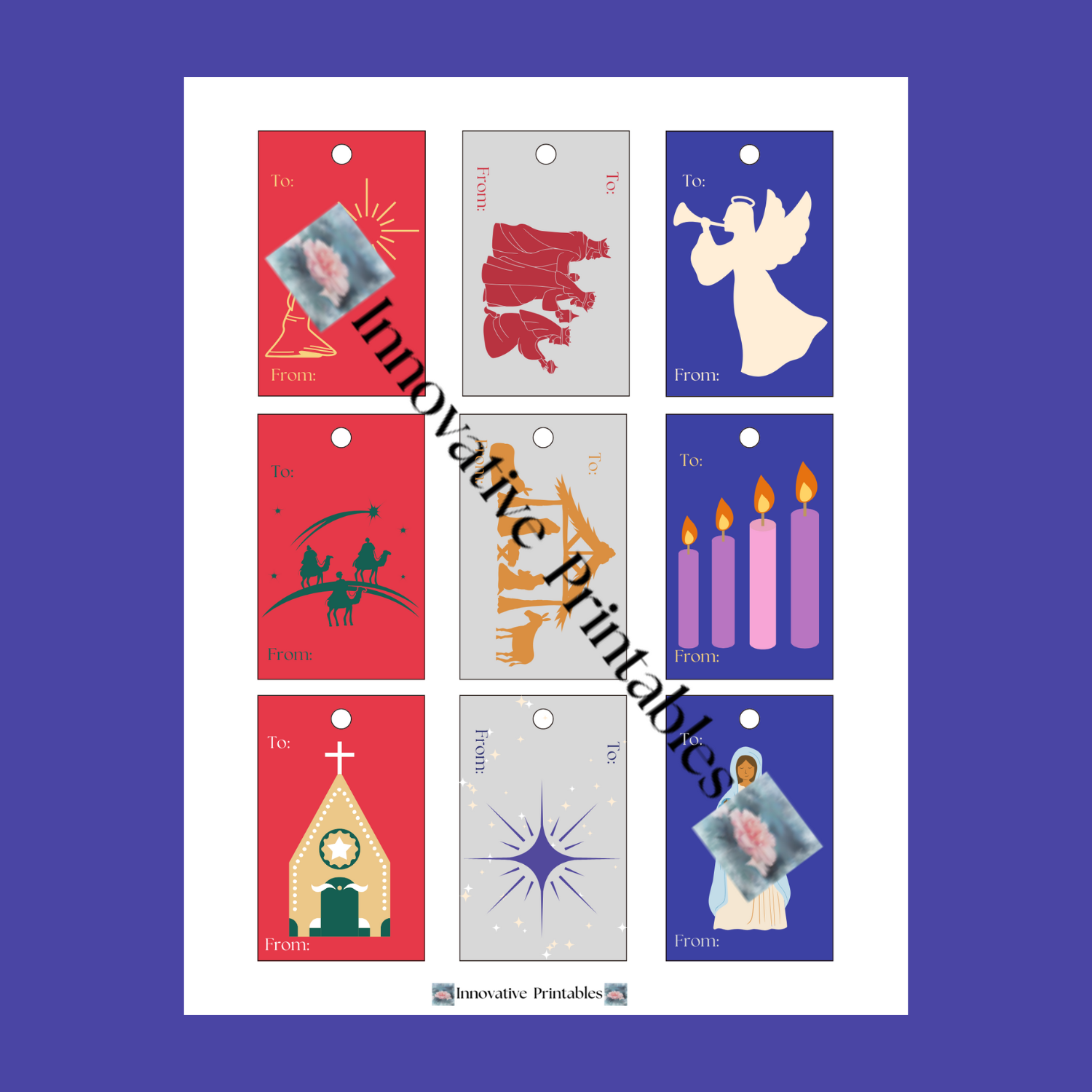 nativity gift tags