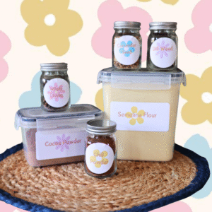 pastel floral kitchen label set
