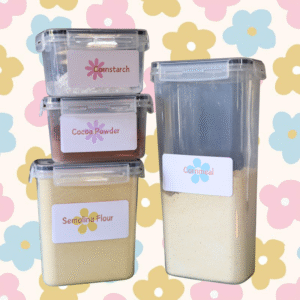 pastel floral pantry baking labels