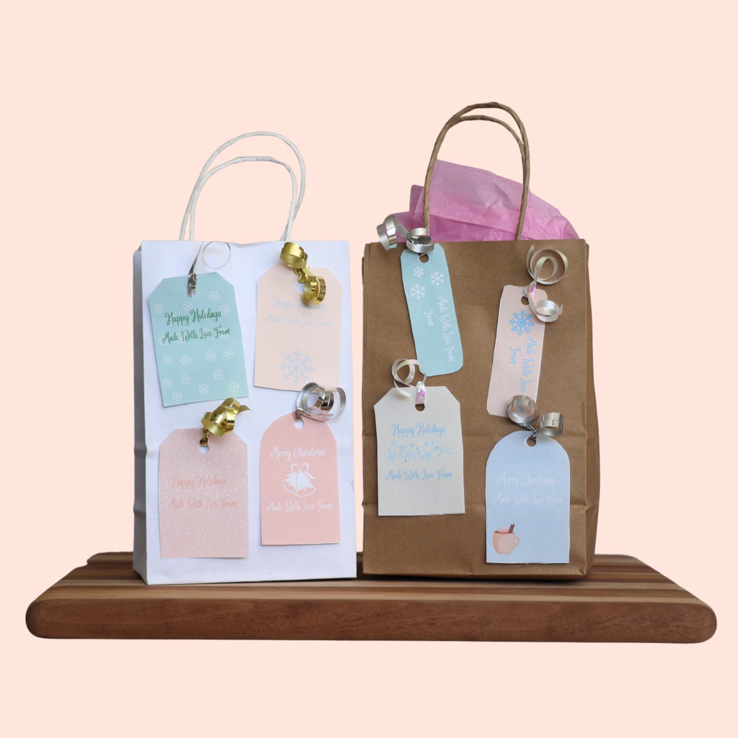 pastel gift tags for bakers