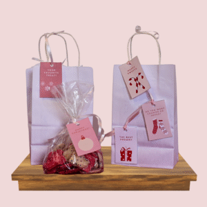 Fun Pink and White Gift Tags