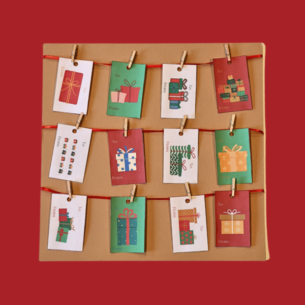 Christmas present gift tags