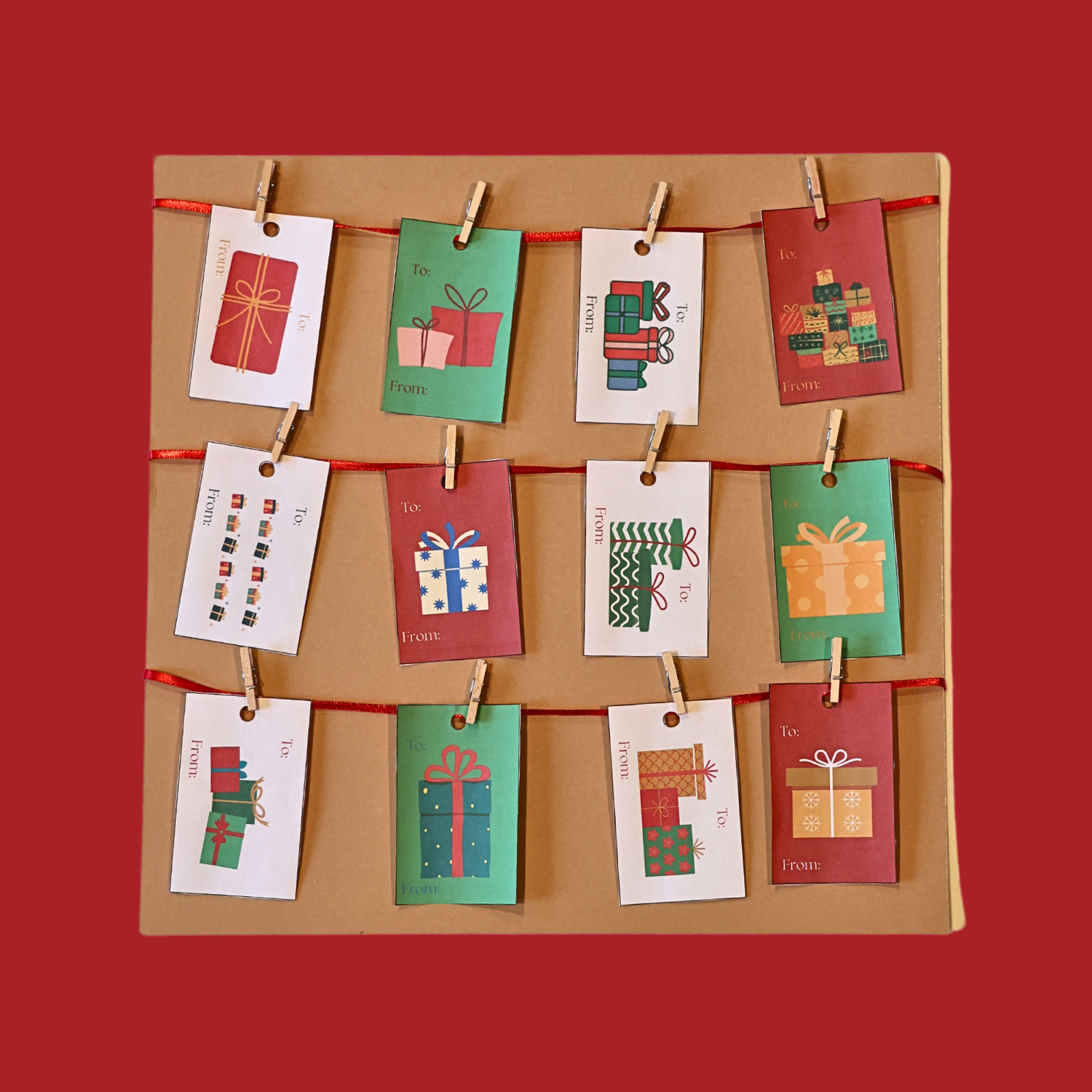 Christmas present gift tags