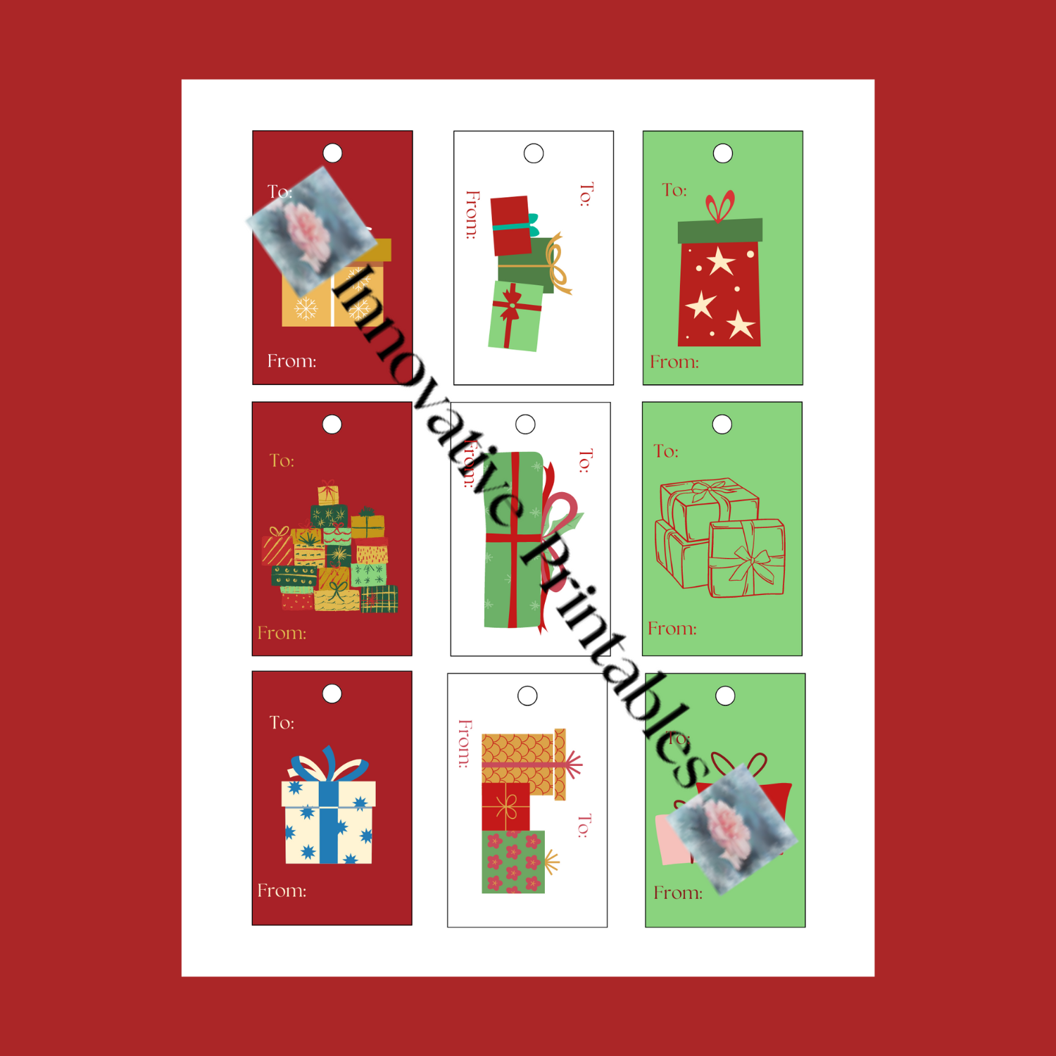 Christmas present gift tags