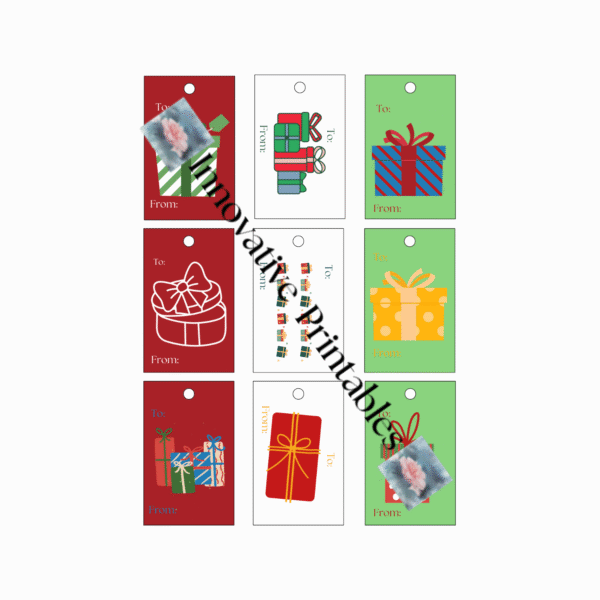 Christmas present gift tags