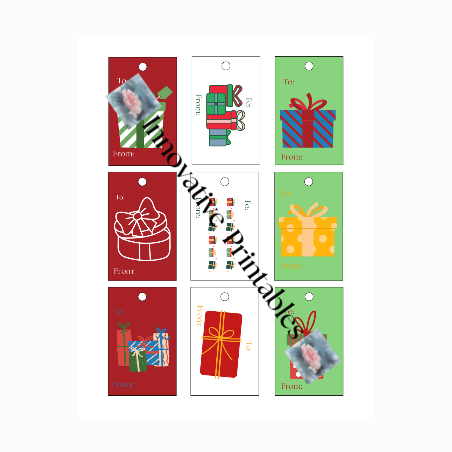 Christmas present gift tags