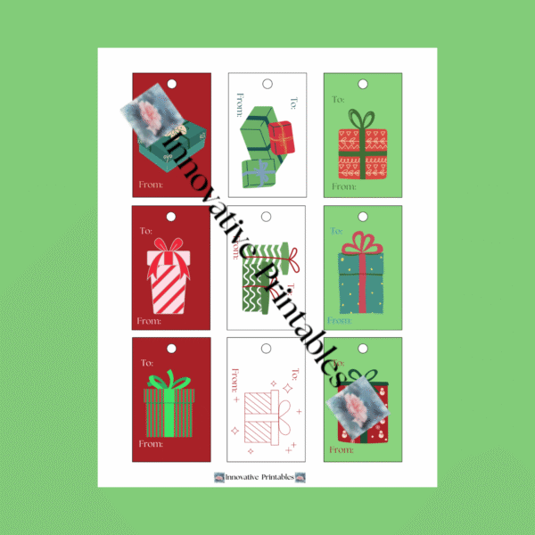Christmas present gift tags