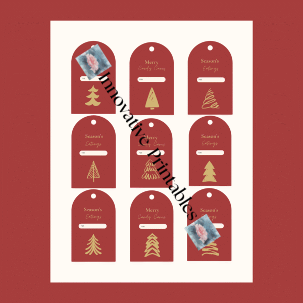 red and green gift tags for bakers