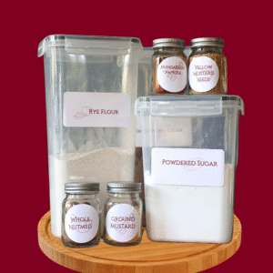 red wine kitchen label set