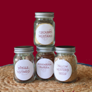 red wine spice jar labels