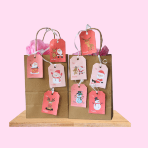 Printable Gift Tags With Santa, Reindeer, and Snowmen