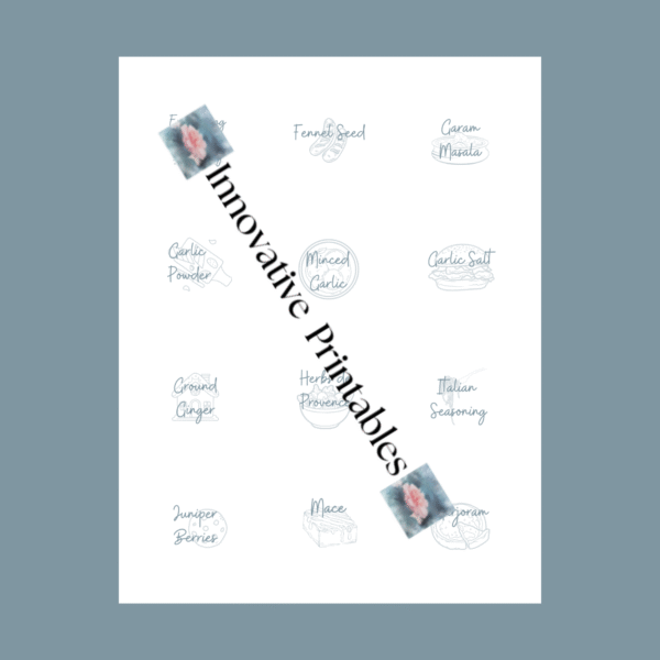 slate kitchen label set