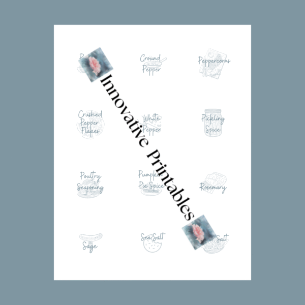 slate kitchen label set