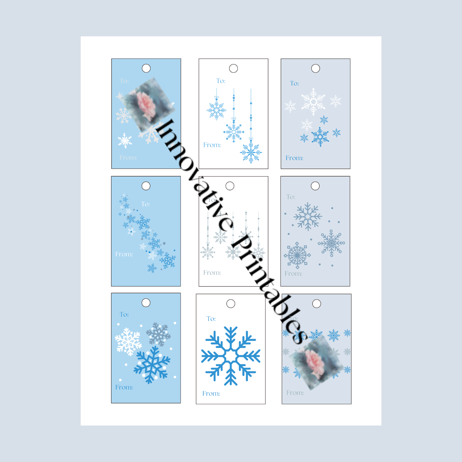 Printable Snowflake Gift Tags - Image 3
