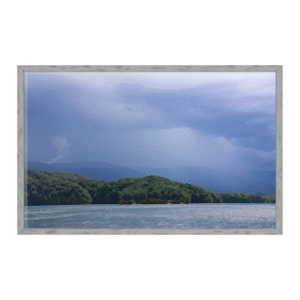 stormy mountain lake