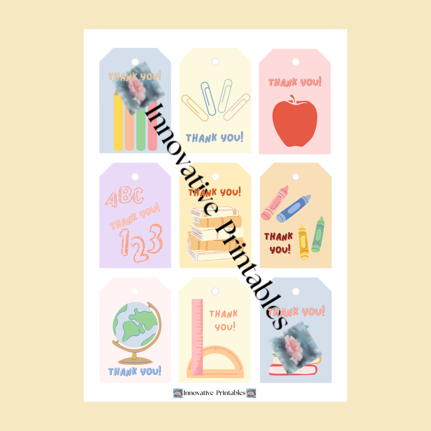 teacher appreciation gift tags
