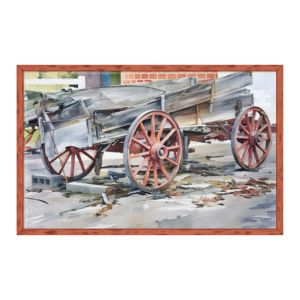 vintage wooden wagon