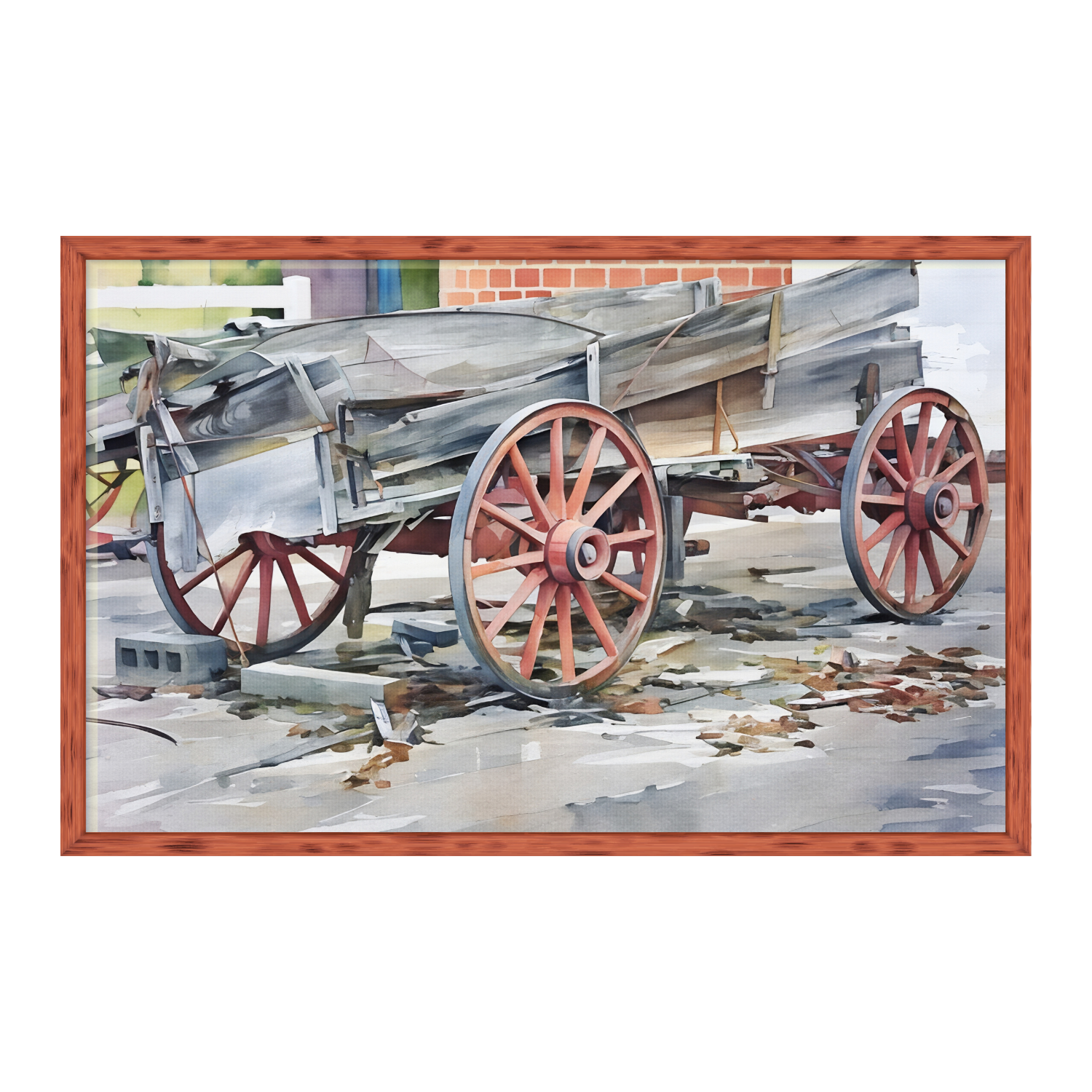 vintage wooden wagon