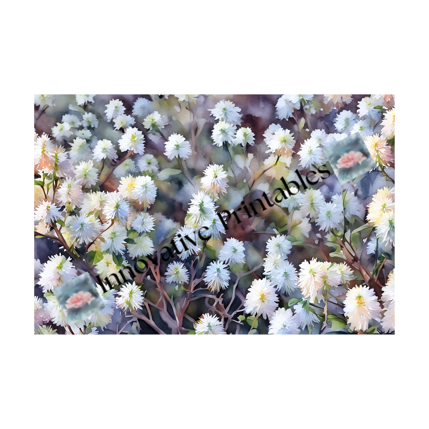 flowers in watercolor