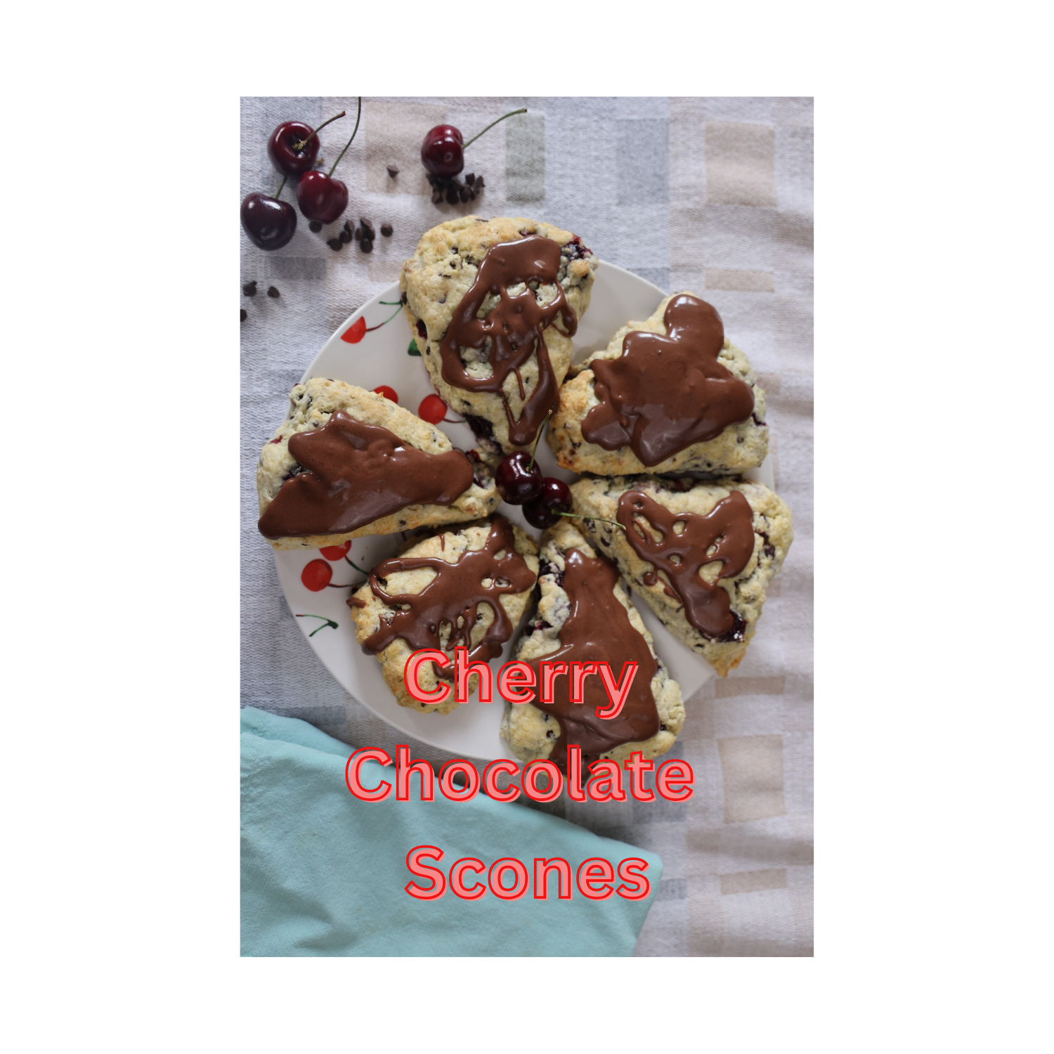 Chocolate cherry scones