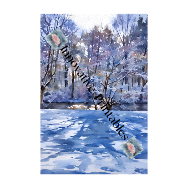 Snowy Stream Printable Art - Image 2